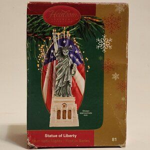 Heirloom Statue Of Liberty Fiber Optic Light-Up Christmas Ornament